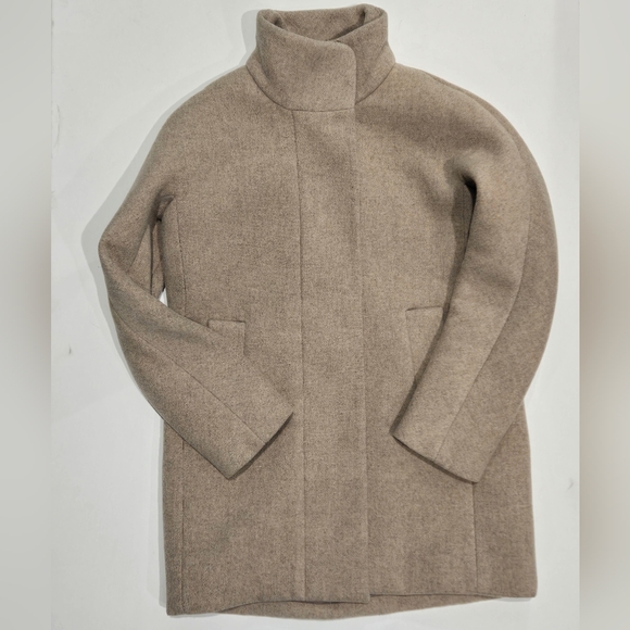 J Crew Women's Tan Beige Wool Blend City Coat Mid Length Size 2P - Picture 11 of 14